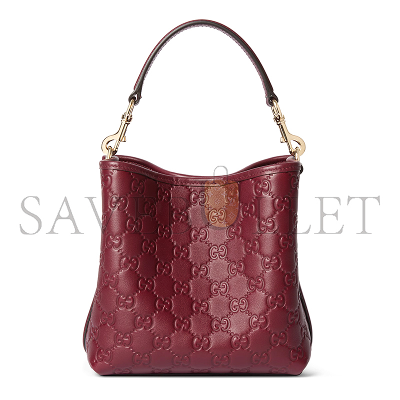 GUCCI GG EMBLEM SMALL BUCKET BAG 815118 (19*18*11cm)